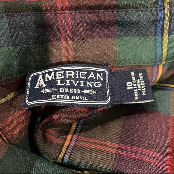 American Living Plaid Dress - Red and Green - Picture 8 of 9